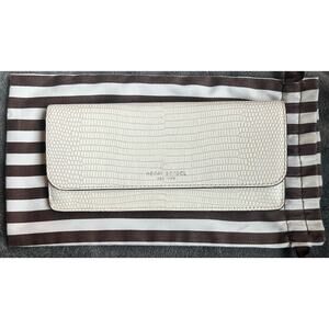 Henri Bendel New York - White Snakeskin Long Wallet with Dust Bag